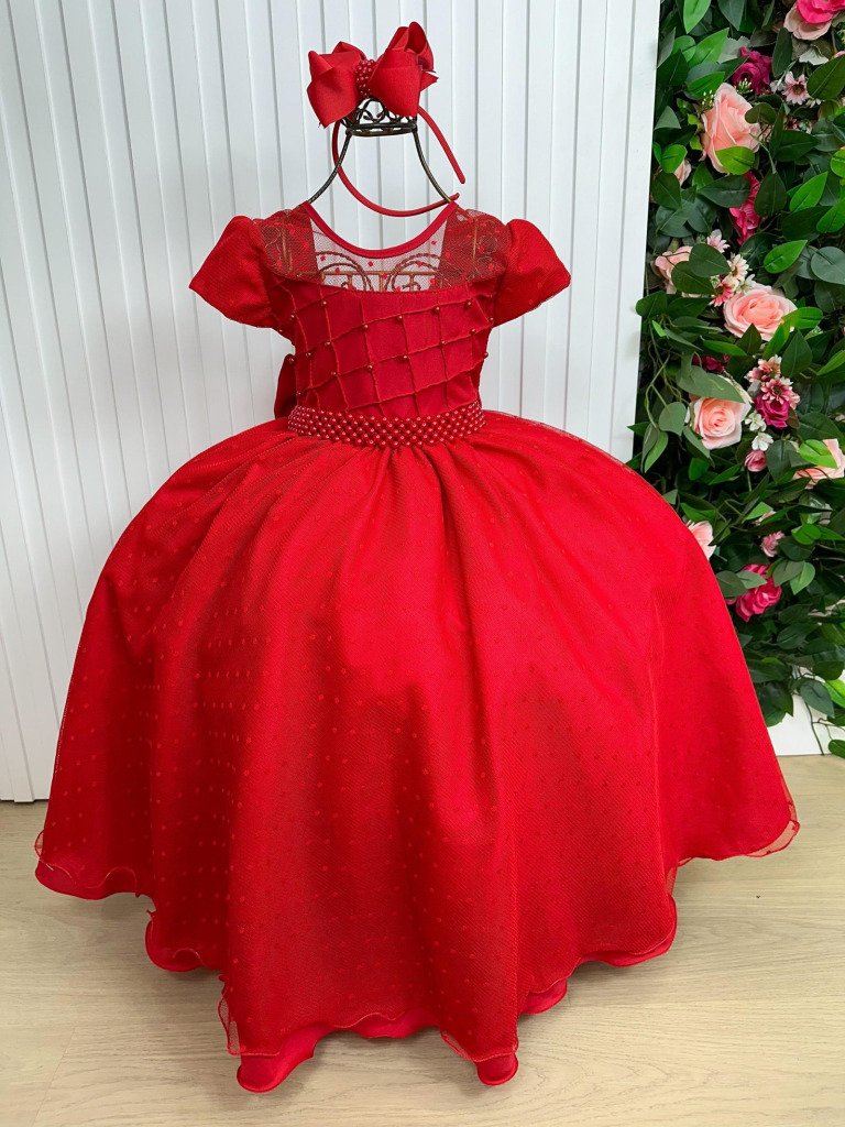 Vestido Giovanella/Giovanela Sonia Longo Vermelho