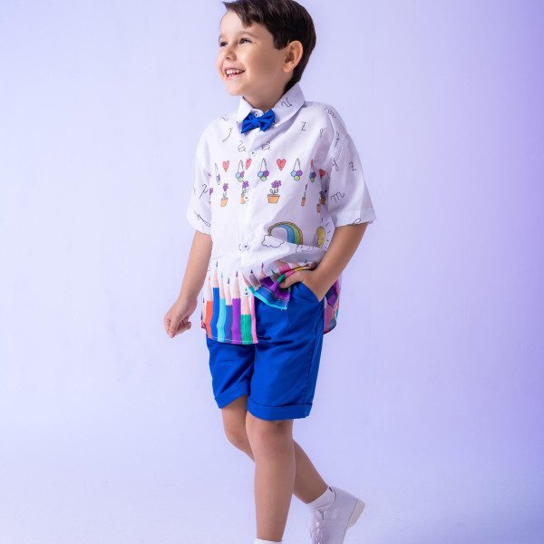 Conjunto Miss cherry Meninos – Lapis Aquarela Azul ABC