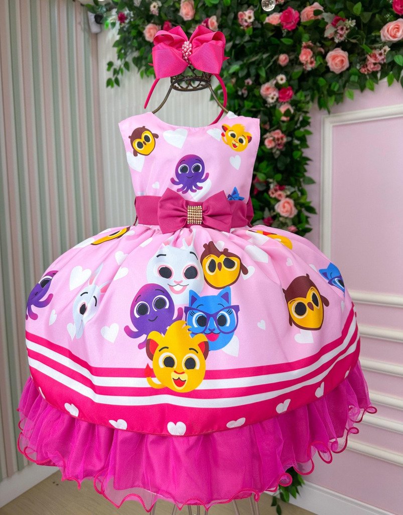Vestido Infantil Temáticos Luxo Bolofofos – Bolo Fofos