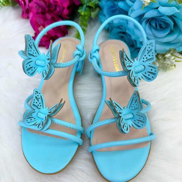 Sandalia Flor Di Mila Laise Borboletas Azul