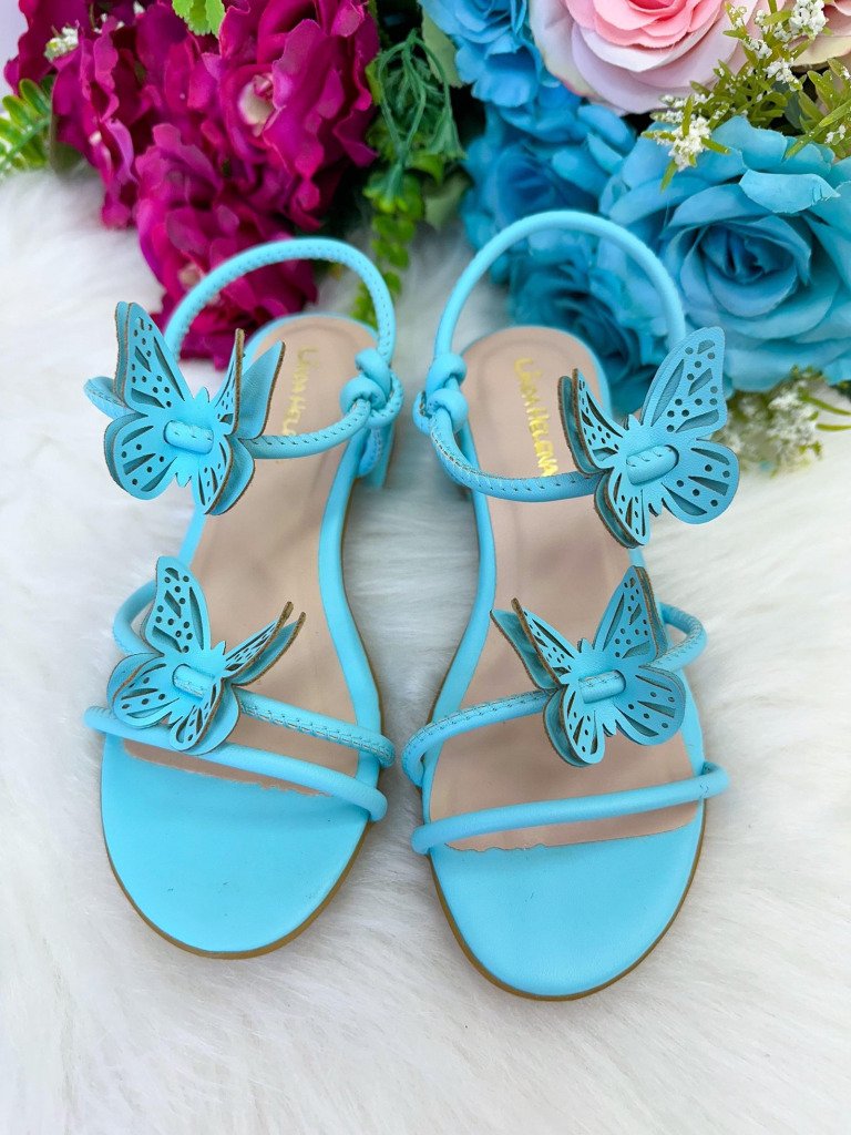Sandalia Flor Di Mila Laise Borboletas Azul