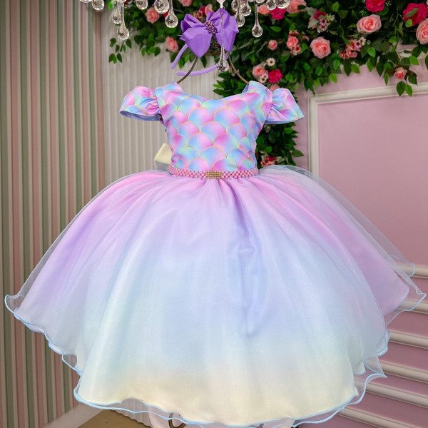 Vestido Infantil Bella Child Sereia