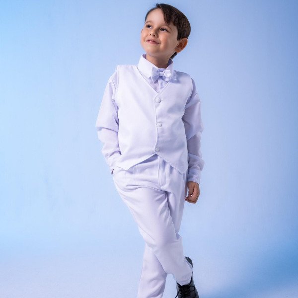 Conjunto Miss Cherry Social Colete Branco