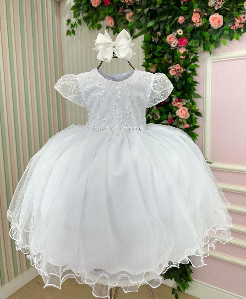 Vestido Menina Bonita Cibele Branco