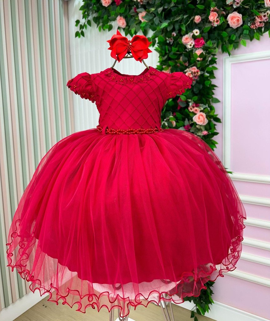 Vestido Menina Bonita Evelyn Vermelho