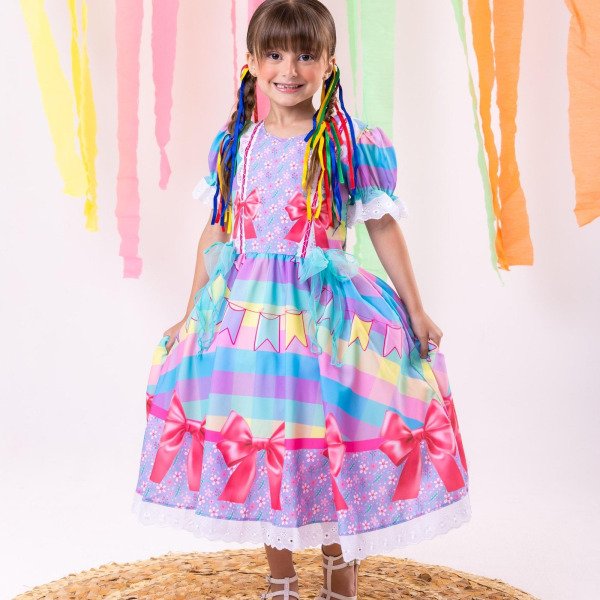 Vestido Marie Junino Luxo Arraiá da Paz