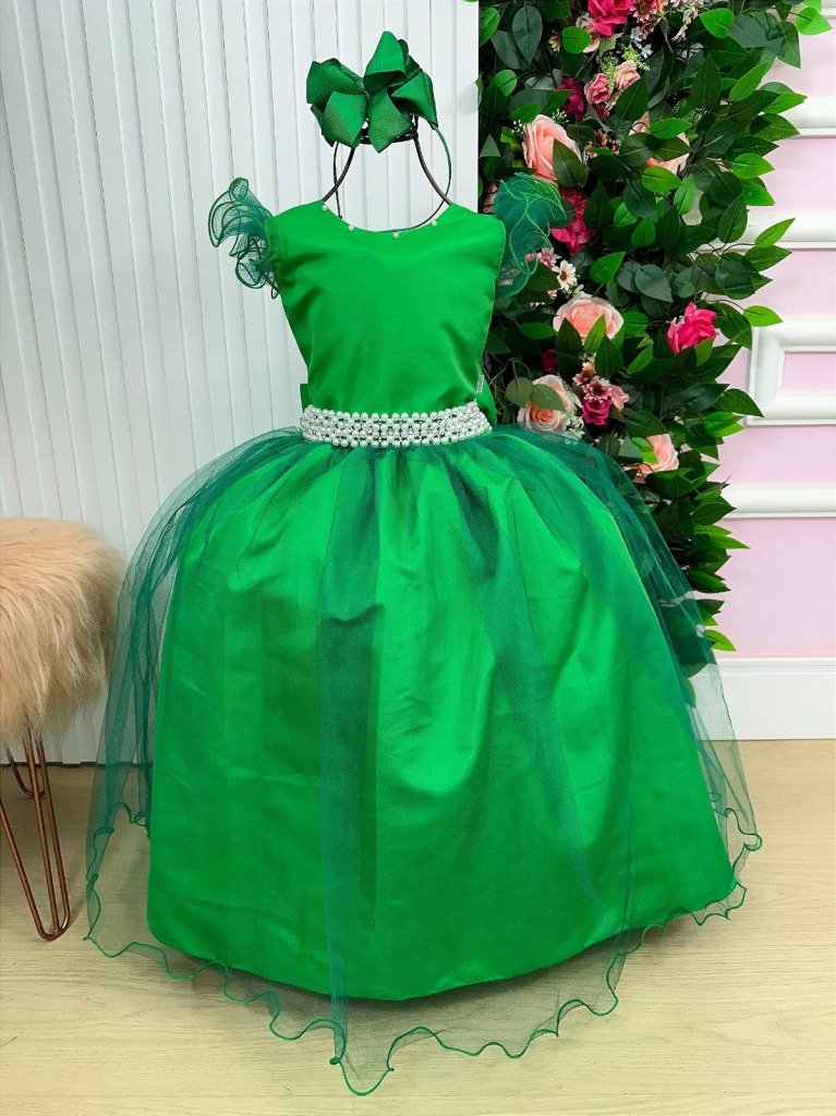 Vestido Marie Longo Amanda Verde Bandeira