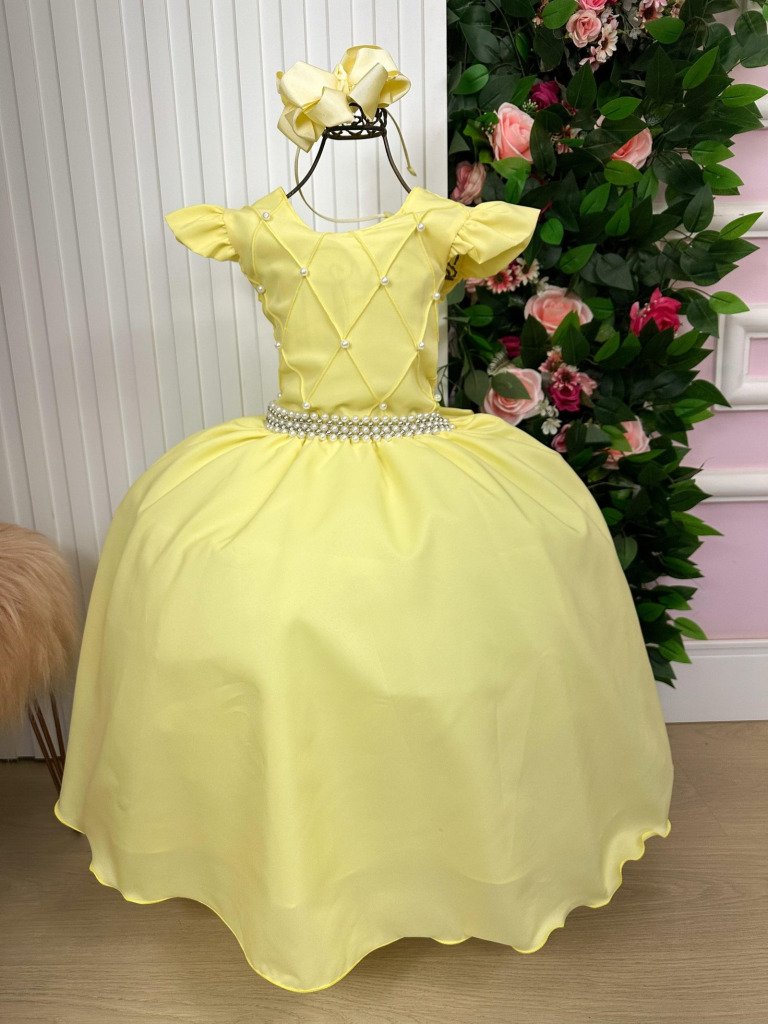 Vestido Ysa Kids Ariane Longo Amarelo