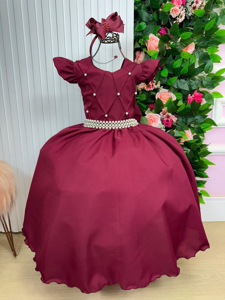 Vestido Ysa Kids Ariane Longo Marsala