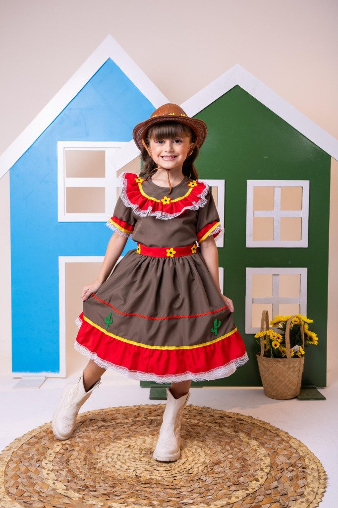 Fantasia Junino Princesa Belli Cangaceira/Maria Bonita