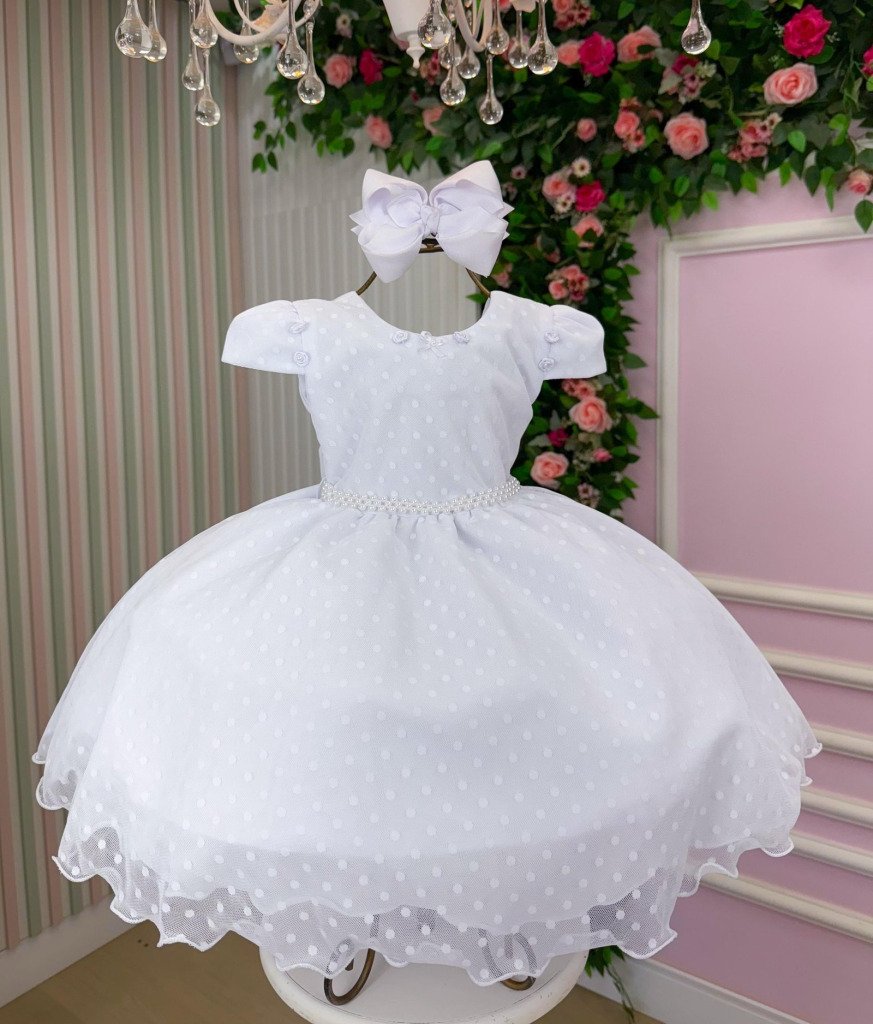 Vestido Vitoria Kids Maria Helena Branco
