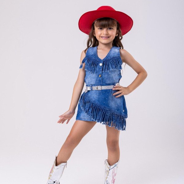 Conjunto Blogueirinha Boiadeira Maraisa Jeans