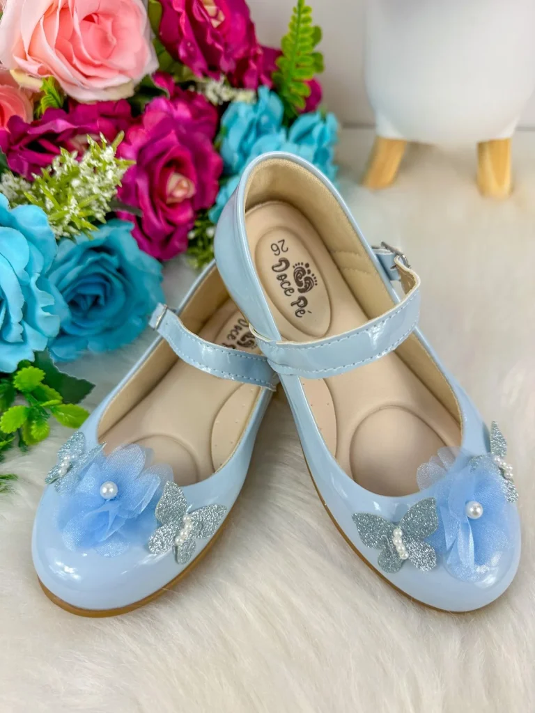 Sapatilha Doce Pe Jardim Encantado Azul Bebe