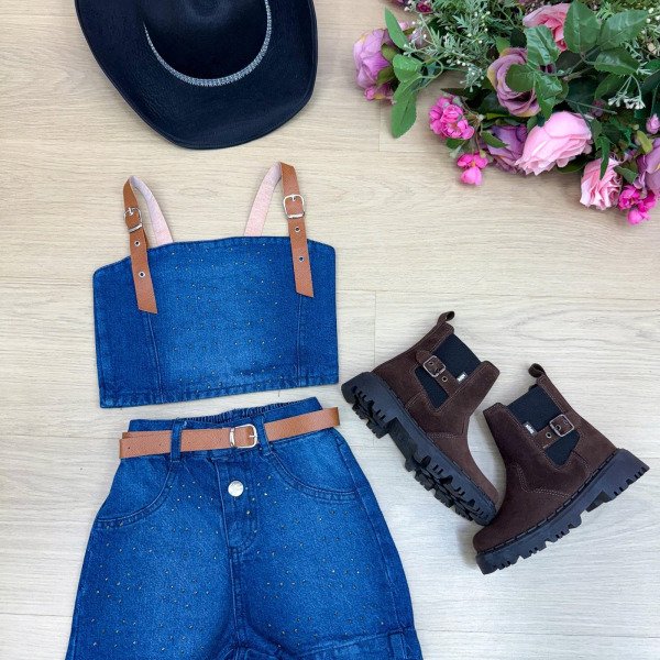 Conjunto Bloguerinha Jeans Rayssa