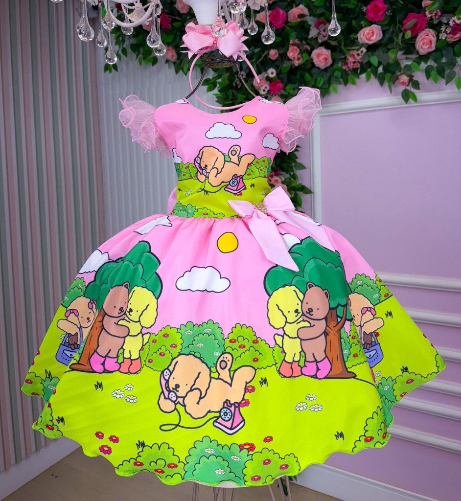 Vestido Temáticos Infantil Luxo Bobbie Goods