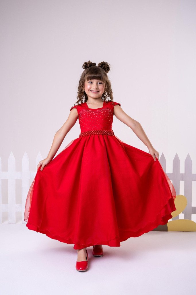 Vestido Giovanella/Giovanela Longo Valentina Vermelho