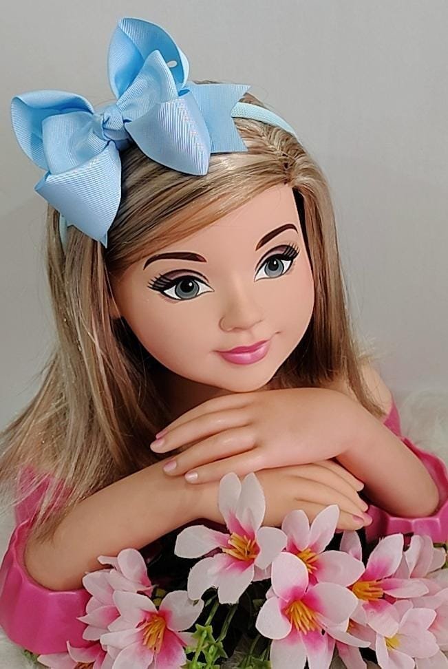 Tiara Belli Laço Azul Bebe