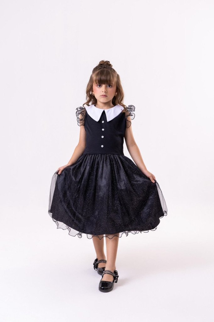 Vestido Marie Tematico Wandinha – Vandinha