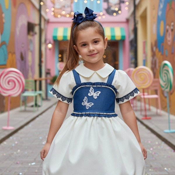 Vestido Blogueirinha Jhenni Off + Colete Jeans