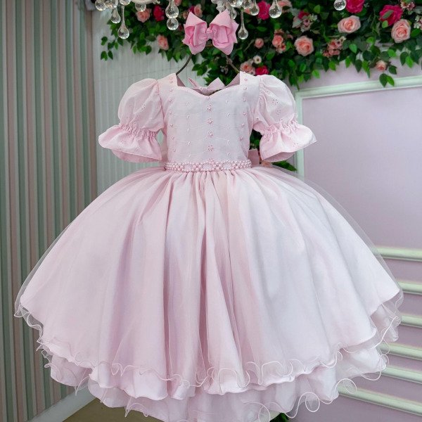 Vestido Bella Child Priscila Rosa Bebe