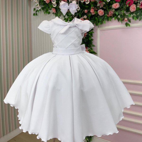 Vestido Bella Child Ravena Branco