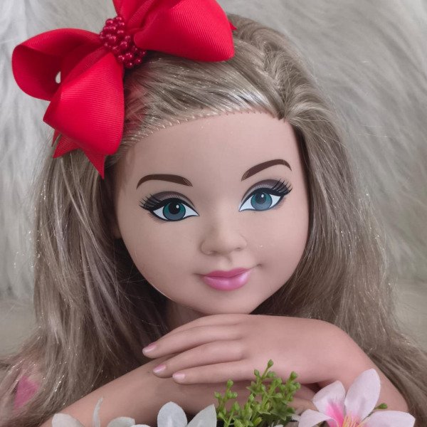 Laço Belli Bico de Pato Vermelho Miolo de Perolas