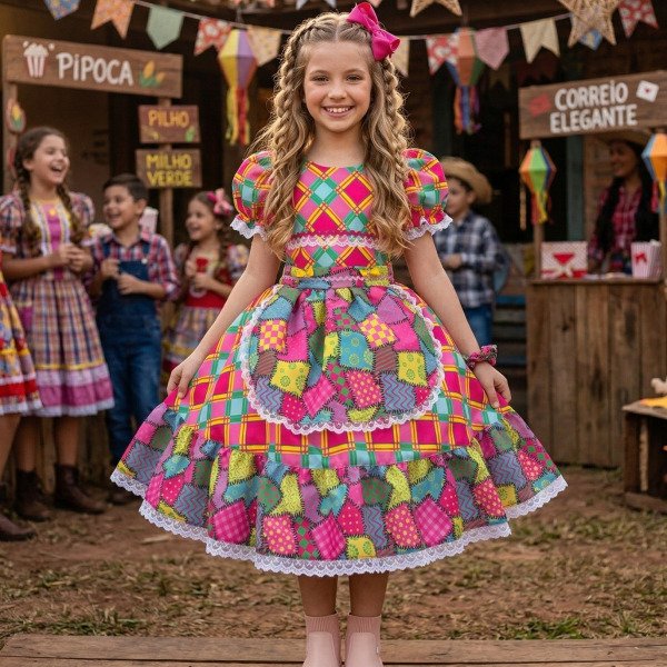 Vestido Mini Miss Junino Magia do Sertão