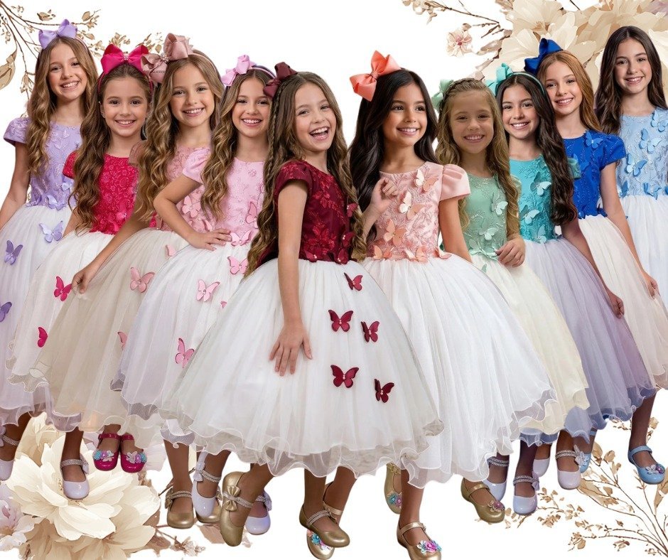 Vestido Juvenil – Midi Vila Lele Sabrina + Saiote