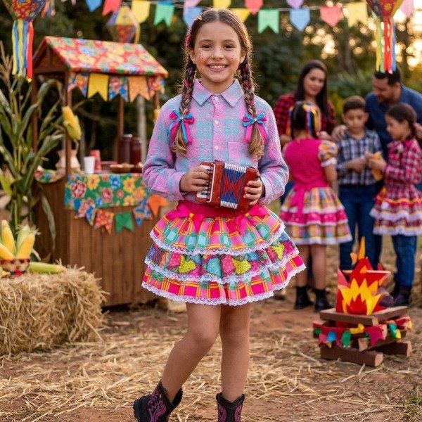 Saia Mini Miss Junino Magia do Sertão