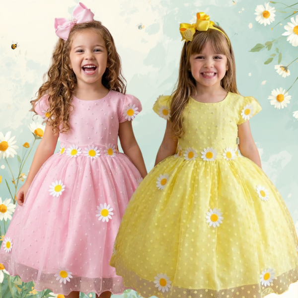 Vestido Marie Jardim Encantado Margaridas