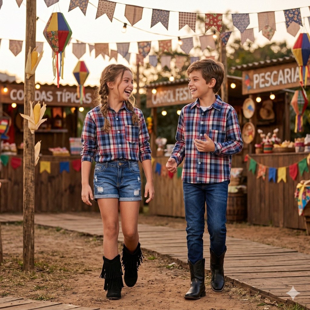 Camisa Flanelada Xadrez Junina Jacson Azul