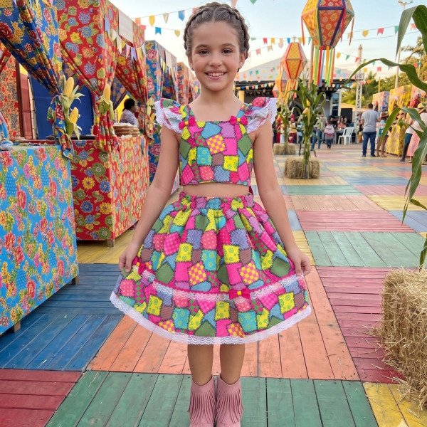 Conjunto Mini Miss Junino Magia do Sertão